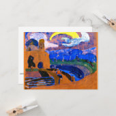 Kandinsky - De Komeet, kleurrijke abstracte schild Kaart (Voorkant / Achterkant in situ)