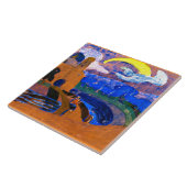 Kandinsky - De Komeet, kleurrijke abstracte schild Tegeltje (Zijkant)