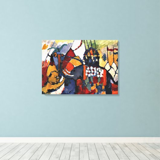 Kandinsky - De Olifant Canvas Afdruk (Insitu (Houten vloer))