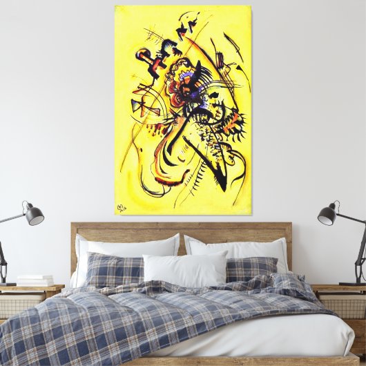 Kandinsky - De Onbekende Stem, abstracte kunst Canvas Afdruk (Insitu (Slaapkamer))