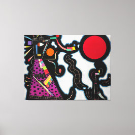 KANDINSKY - DE RODE CIRKEL (Le Rond Rouge) - 1939 Canvas Afdruk