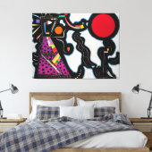KANDINSKY - DE RODE CIRKEL (Le Rond Rouge) - 1939 Canvas Afdruk (Insitu (Slaapkamer))