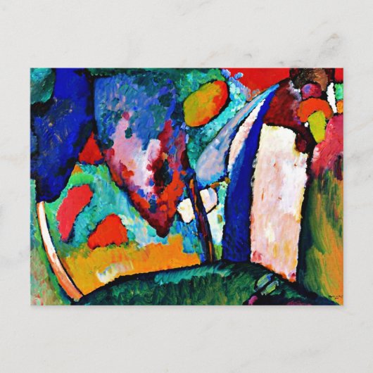 Kandinsky - De waterval, kleurrijk kunstwerk, Briefkaart (Voorkant)