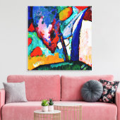Kandinsky - De waterval, kleurrijk kunstwerk, Canvas Afdruk (Insitu (Woonkamer))