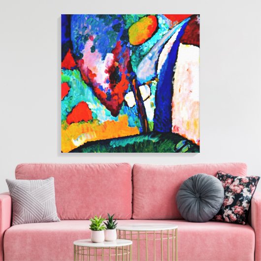 Kandinsky - De waterval, kleurrijk kunstwerk, Canvas Afdruk (Insitu (Woonkamer))