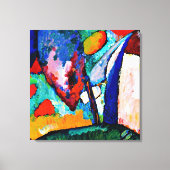 Kandinsky - De waterval, kleurrijk kunstwerk, Canvas Afdruk (Voorkant)