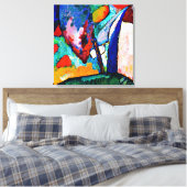 Kandinsky - De waterval, kleurrijk kunstwerk, Canvas Afdruk (Insitu (Slaapkamer))