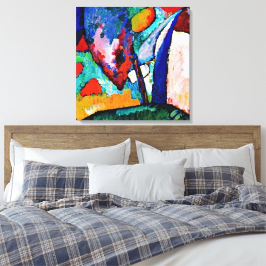Kandinsky - De waterval, kleurrijk kunstwerk, Canvas Afdruk (Insitu (Slaapkamer))