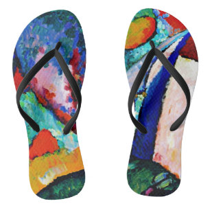 Kandinsky - De Waterval, kleurrijk kunstwerk, Teenslippers