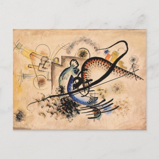 Kandinsky - De zwarte lijn Briefkaart (Voorkant)