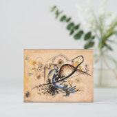 Kandinsky - De Zwarte Lijn Briefkaart (Staand voorkant)