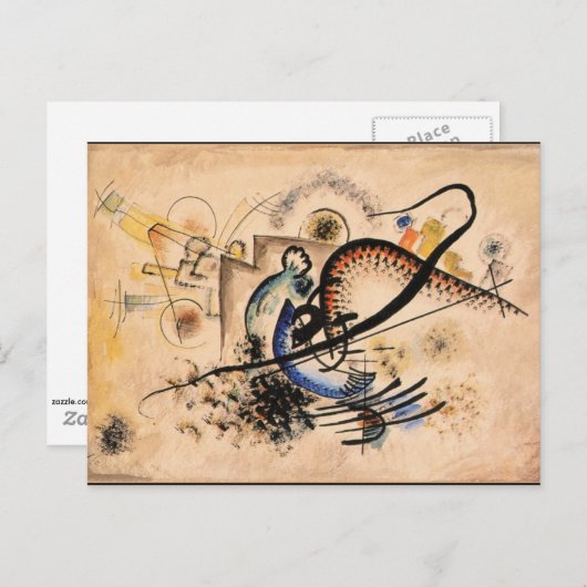 Kandinsky - De Zwarte Lijn Briefkaart (Voorkant / Achterkant)