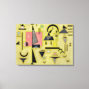 Kandinsky - Decisitief Roos Canvas Afdruk