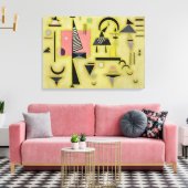 Kandinsky - Decisive Roos Canvas Afdruk (Insitu (Woonkamer))