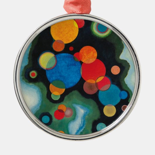 Kandinsky Deepened Impulse Abstracte Oil op Canvas Metalen Ornament (Voorkant)