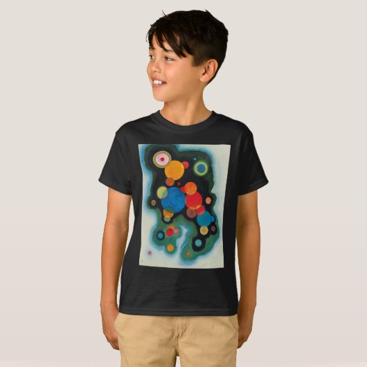 Kandinsky Deepened Impulse Abstracte Oil op Canvas T-shirt (Voorkant volledig)