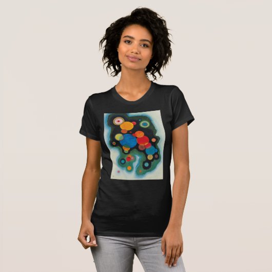 Kandinsky Deepened Impulse Abstracte Oil op Canvas T-shirt (Voorkant volledig)