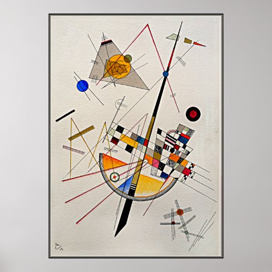 Kandinsky - Delicate Tension, abstracte kunst Poster (Voorkant)