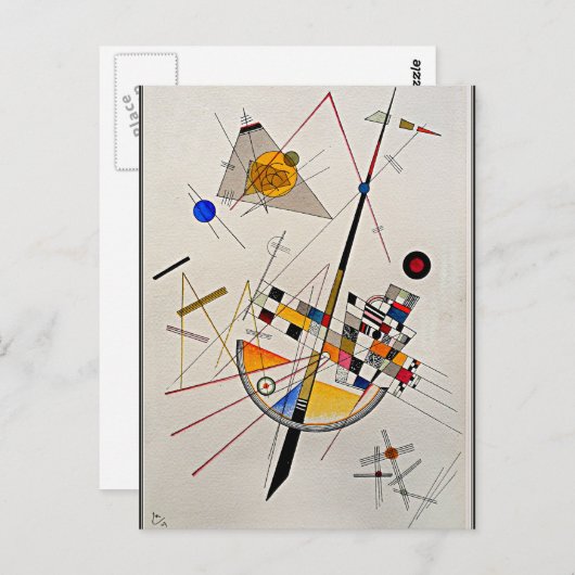 Kandinsky - Delicate Tension Briefkaart (Voorkant / Achterkant)