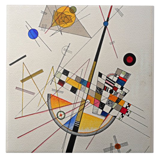 Kandinsky - Delicate Tension,  Tegeltje (Voorkant)