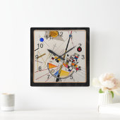 Kandinsky - Delicate Tension, Vierkante Klok (Huis)