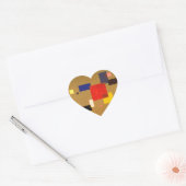 Kandinsky Dertien rechthoeken Abstract schilderen Hart Sticker (Envelop)