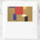 Kandinsky Dertien rechthoeken Abstract schilderen Rechthoekige Sticker (Tas)