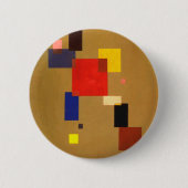 Kandinsky Dertien rechthoeken Abstract schilderen Ronde Button 5,7 Cm (Voorkant)