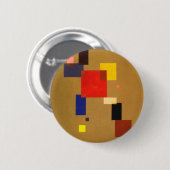 Kandinsky Dertien rechthoeken Abstract schilderen Ronde Button 5,7 Cm (Voorkant /achterkant)
