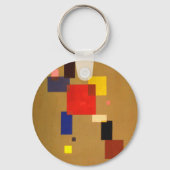 Kandinsky Dertien rechthoeken Abstract schilderen Sleutelhanger (Voorkant)