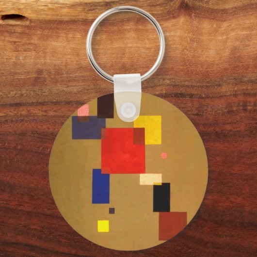 Kandinsky Dertien rechthoeken Abstract schilderen Sleutelhanger (Voorkant)