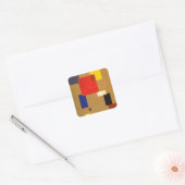 Kandinsky Dertien rechthoeken Abstract schilderen Vierkante Sticker (Envelop)