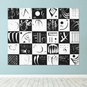 KANDINSKY - DERTIG (Dreißig - Trente) - 1937 - Canvas Afdruk (Insitu (Houten vloer))