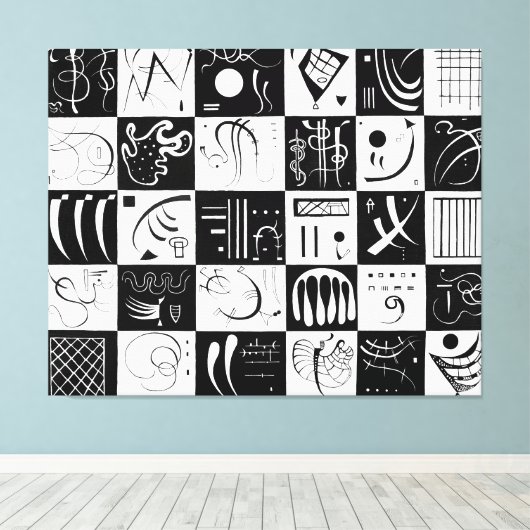 KANDINSKY - DERTIG (Dreißig - Trente) - 1937 - Canvas Afdruk (Insitu (Houten vloer))