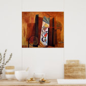 Kandinsky Development in Brown Abstract Artwork Poster (Keuken)