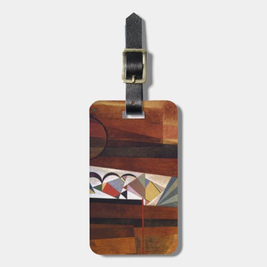 Kandinsky Development in Brown Abstract Painting Bagagelabel (Voorkant verticaal)