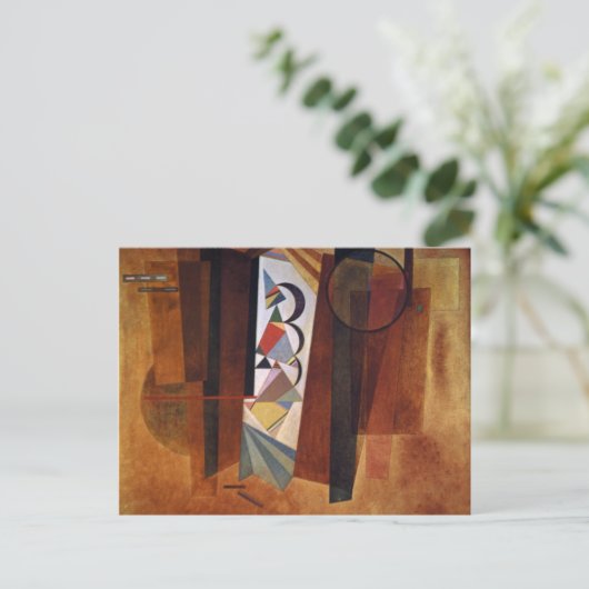 Kandinsky Development in Brown Abstract Painting Briefkaart (Staand voorkant)