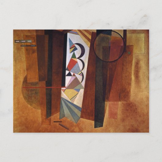 Kandinsky Development in Brown Abstract Painting Briefkaart (Voorkant)