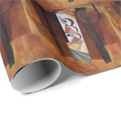 Kandinsky Development in Brown Abstract Painting Cadeaupapier (Rol Hoek)