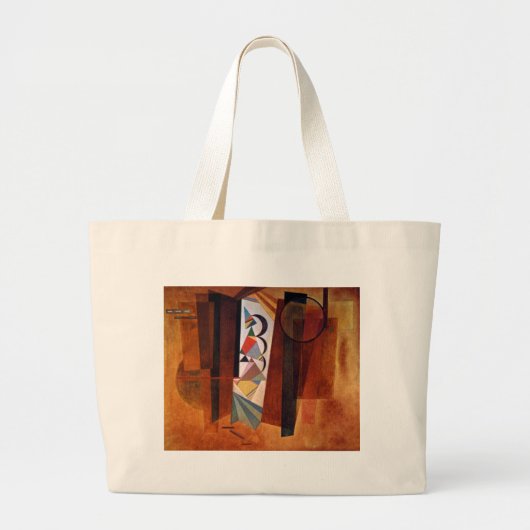 Kandinsky Development in Brown Abstract Painting Grote Tote Bag (Voorkant)