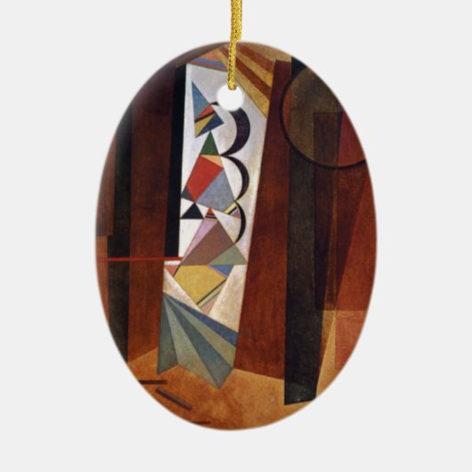 Kandinsky Development in Brown Abstract Painting Keramisch Ornament (Voorkant)