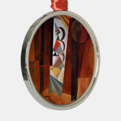 Kandinsky Development in Brown Abstract Painting Metalen Ornament (Rechts)