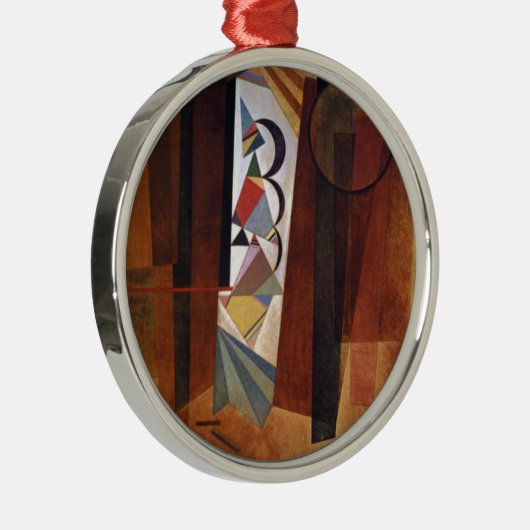 Kandinsky Development in Brown Abstract Painting Metalen Ornament (Rechts)