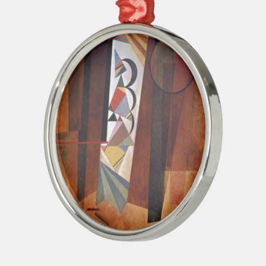 Kandinsky Development in Brown Abstract Painting Metalen Ornament (Links)