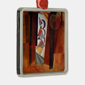 Kandinsky Development in Brown Abstract Painting Metalen Ornament (Rechts)
