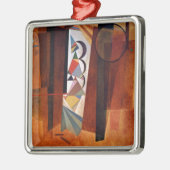 Kandinsky Development in Brown Abstract Painting Metalen Ornament (Links)