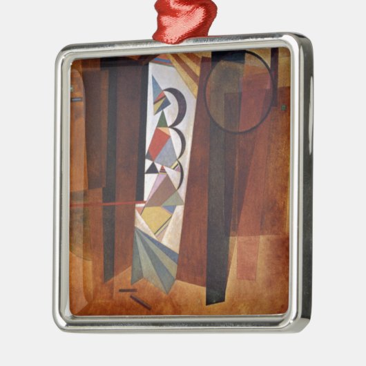 Kandinsky Development in Brown Abstract Painting Metalen Ornament (Links)