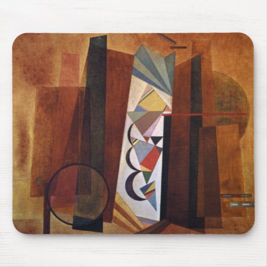 Kandinsky Development in Brown Abstract Painting Muismat (Voorkant)