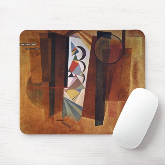 Kandinsky Development in Brown Abstract Painting Muismat (Met muis)