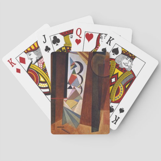 Kandinsky Development in Brown Abstract Painting Pokerkaarten (Achterkant)